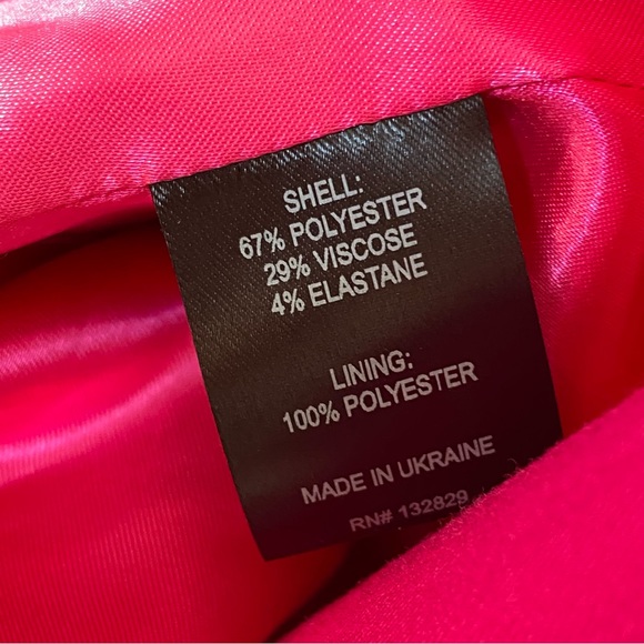 DUNDAS x revolve Joni pink v-neck collar waist belt button up blazer jacket coat - Picture 15 of 15